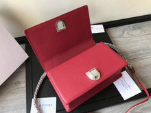 Load image into Gallery viewer, Dior Diorama Flap Bag In Ruby Grained Calfskin
