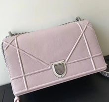 Load image into Gallery viewer, Dior Diorama Flap Bag In Light Pink Grained Calfskin
