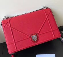 Load image into Gallery viewer, Dior Diorama Flap Bag In Red Grained Calfskin
