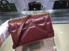 Load image into Gallery viewer, Dior Bordeaux Diorama Lambskin Bag With Large Cannage Motif
