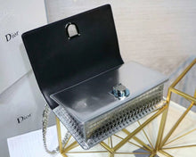 Load image into Gallery viewer, Dior Diorama Bag In Silver Metallic Calfskin
