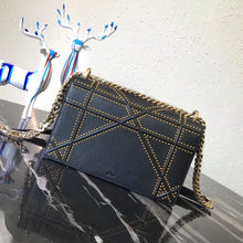 Load image into Gallery viewer, Dior Diorama Bag In Black Studded Lambskin
