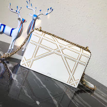 Load image into Gallery viewer, Dior Diorama Bag In White Studded Lambskin
