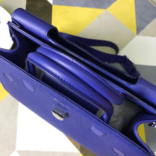 Load image into Gallery viewer, Dior Diorever Tote Bag In Blue Calfskin Leather
