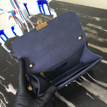 Load image into Gallery viewer, Dior Small Dioraddict Flap Bag In Blue Lambskin
