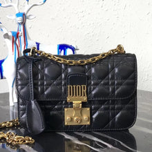 Load image into Gallery viewer, Dior Small Dioraddict Flap Bag In Black Lambskin
