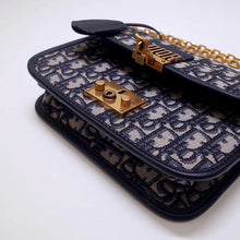 Load image into Gallery viewer, Dior Small Dioraddict Flap Bag In Blue Oblique Canvas
