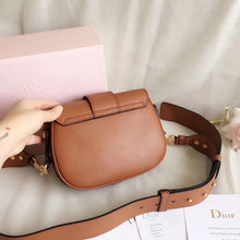 Load image into Gallery viewer, Dior D-Fence Saddle Bag In Brown Calfskin
