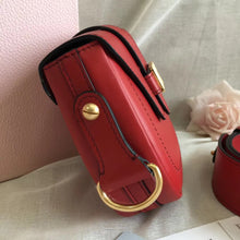 Load image into Gallery viewer, Dior D-Fence Saddle Bag In Red Calfskin

