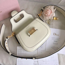 Load image into Gallery viewer, Dior D-Fence Saddle Bag In White Calfskin
