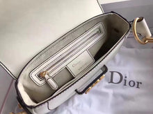 Load image into Gallery viewer, Dior D-Fence Saddle Bag In White Calfskin
