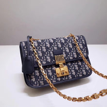 Load image into Gallery viewer, Dior Dioraddict Flap Bag In Blue Oblique Canvas
