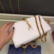 Load image into Gallery viewer, Yves Saint Laurent Medium Monogramme Tassel Bag In White Calfskin
