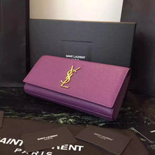 Load image into Gallery viewer, Yves Saint Laurent Purple Classic Monogramme Clutch
