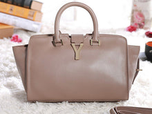 Load image into Gallery viewer, Yves Saint Laurent Cabas Chyc Original Leather Tote Light Khaki
