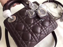 Load image into Gallery viewer, Dior Bordeaux Lambskin Mini Lady Dior Bag With Chain
