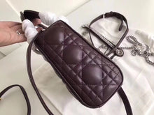 Load image into Gallery viewer, Dior Bordeaux Lambskin Mini Lady Dior Bag With Chain
