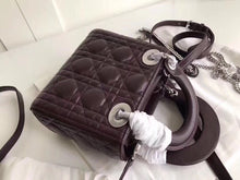Load image into Gallery viewer, Dior Bordeaux Lambskin Mini Lady Dior Bag With Chain
