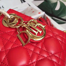 Load image into Gallery viewer, Dior Lady Dior Mini Chain Bag In Red Lambskin
