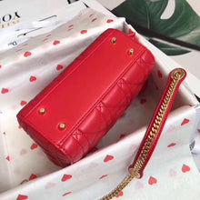 Load image into Gallery viewer, Dior Lady Dior Mini Chain Bag In Red Lambskin
