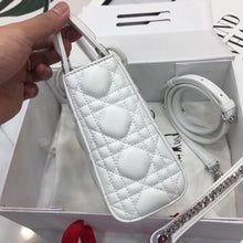 Load image into Gallery viewer, Dior Lady Dior Mini Chain Bag In White Lambskin

