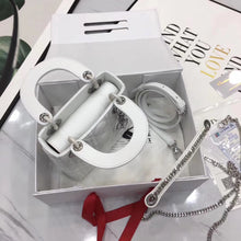 Load image into Gallery viewer, Dior Lady Dior Mini Chain Bag In White Lambskin

