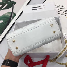 Load image into Gallery viewer, Dior Lady Dior Mini Chain Bag In White Lambskin
