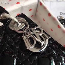 Load image into Gallery viewer, Dior Black Patent Mini Lady Dior Bag With Chain
