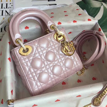 Load image into Gallery viewer, Dior Lotus Pearly Lambskin Mini Lady Dior Bag With Chain
