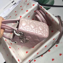 Load image into Gallery viewer, Dior Lotus Pearly Lambskin Mini Lady Dior Bag With Chain
