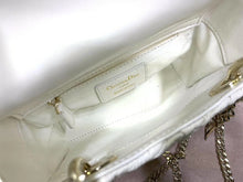 Load image into Gallery viewer, Dior Lady Dior Mini Chain Bag In White Wavy Crinkled Lambskin
