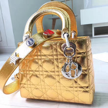 Load image into Gallery viewer, Dior My Lady Dior Bag In Gold Grained Calfskin
