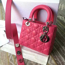 Load image into Gallery viewer, Dior My Lady Dior Bag In Rose Red Lambskin
