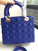 Load image into Gallery viewer, Dior Medium Lady Dior Bag In Blue Lambskin
