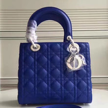 Load image into Gallery viewer, Dior Medium Lady Dior Bag In Blue Lambskin
