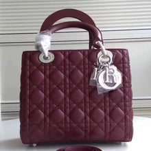 Load image into Gallery viewer, Dior Medium Lady Dior Bag In Bordeaux Lambskin
