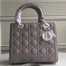 Load image into Gallery viewer, Dior Medium Lady Dior Bag In Grey Lambskin
