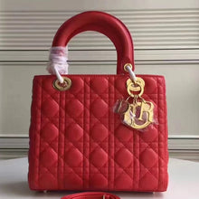 Load image into Gallery viewer, Dior Medium Lady Dior Bag In Red Lambskin

