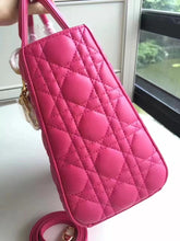 Load image into Gallery viewer, Dior Medium Lady Dior Bag In Rose Red Lambskin
