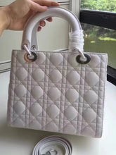 Load image into Gallery viewer, Dior Medium Lady Dior Bag In White Lambskin

