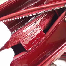 Load image into Gallery viewer, Dior Medium Lady Dior Bag In Bordeaux Patent Leather
