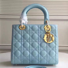 Load image into Gallery viewer, Dior Medium Lady Dior Bag In Celeste Patent Leather
