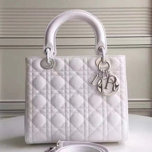 Load image into Gallery viewer, Dior Medium Lady Dior Bag In White Patent Leather
