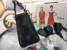 Load image into Gallery viewer, Dior Medium Lady Dior Bag In Black Studded Calfskin
