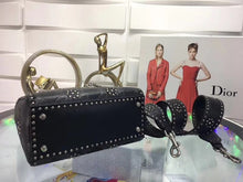 Load image into Gallery viewer, Dior Medium Lady Dior Bag In Black Studded Calfskin
