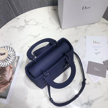 Load image into Gallery viewer, Dior Medium Lady Dior Bag In Indigo Blue Ultra Matte Calfskin
