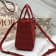 Load image into Gallery viewer, Dior Medium Lady Dior Bag In Cherry Ultra Matte Calfskin
