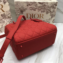 Load image into Gallery viewer, Dior Medium Lady Dior Bag In Cherry Ultra Matte Calfskin
