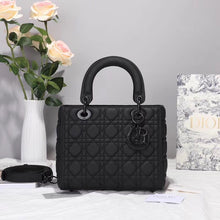 Load image into Gallery viewer, Dior Medium Lady Dior Ultra-Matte So Black Bag
