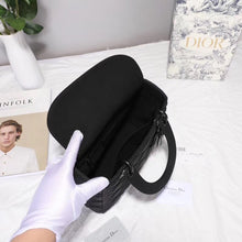Load image into Gallery viewer, Dior Medium Lady Dior Ultra-Matte So Black Bag
